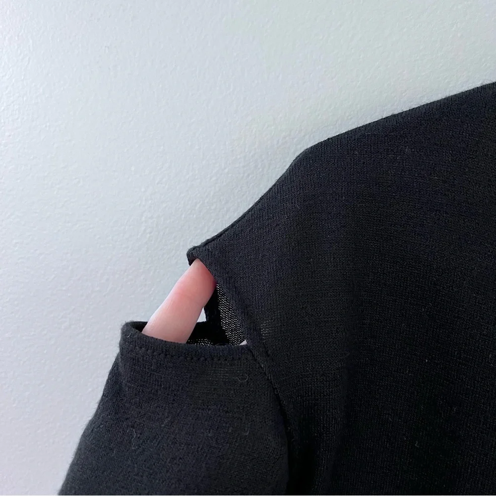 Rag & Bone black cold shoulder tee size xs - Picture 5 of 8